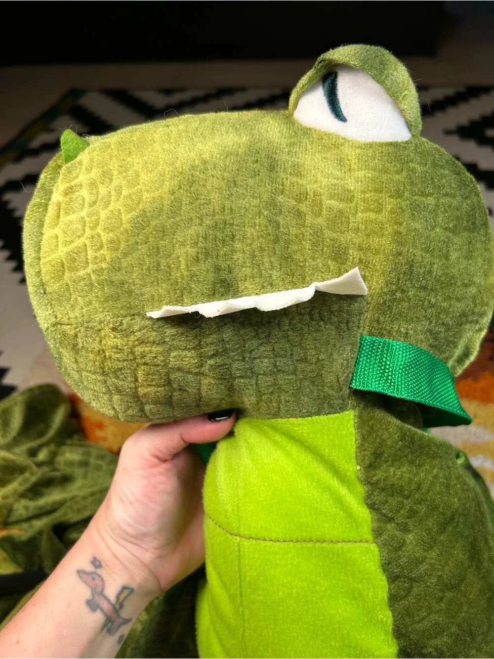 Ride along, Green Dino costume!!